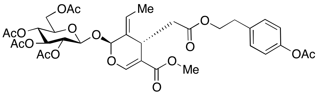 (2R,3R,4S,5R,6S)-2-(Acetoxymethyl)-6-(((2S,4S,E)-4-(2-(4-acetoxyphenethoxy)-2-oxoethyl)-3-ethylidene-5-(methoxycarbonyl)-3,4-dihydro-2H-pyran-2-yl)oxy)tetrahydro-2H-pyran-3,4,5-triyl Triacetate