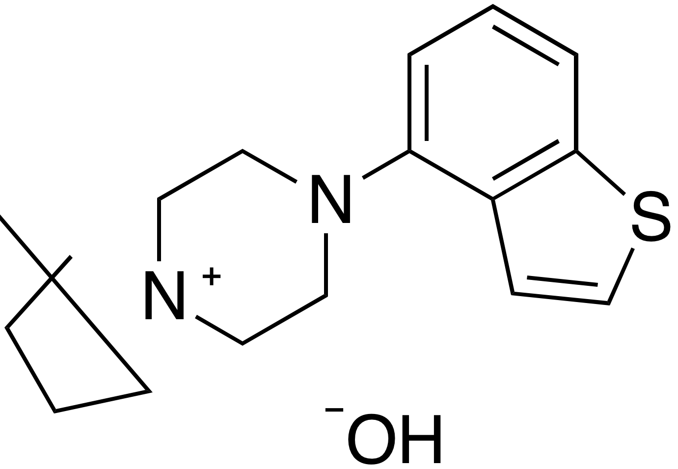 8-​Benzo[b]​thien-​4-​yl-5,​8-​diazaspiro[4.5]​decan-​5-​ium Hydroxide