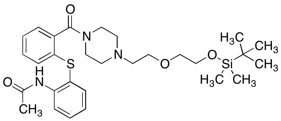 O-tert-Butyldimethylsilyl-N-acetyl2-(2-(4-(Dibenzo[b,f][1,4]thiazepin-11-yl)piperazin-1-yl)ethoxy)ethanol