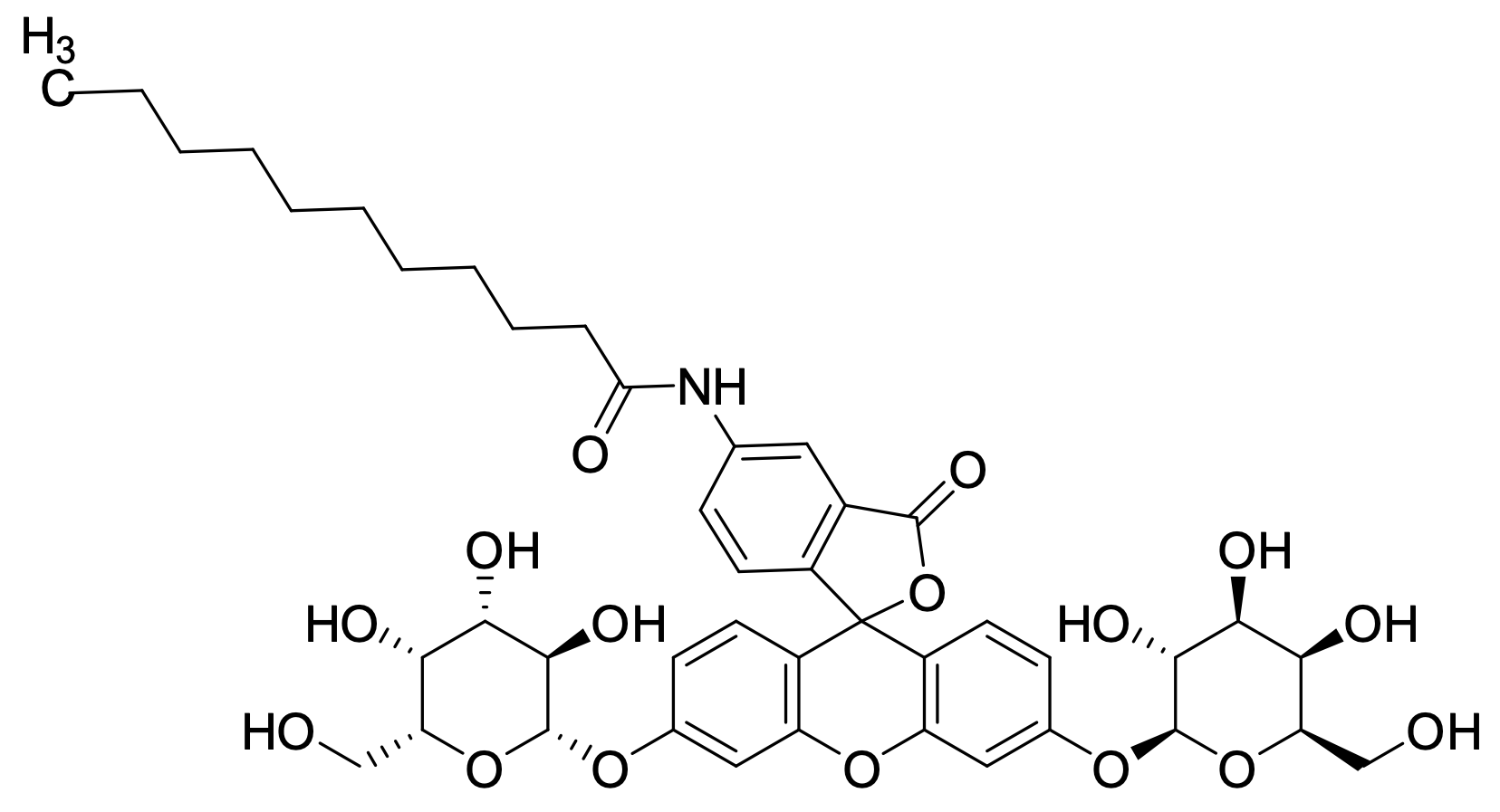 5-Dodecanoylaminofluorescein Di-b-D-galactopyranoside