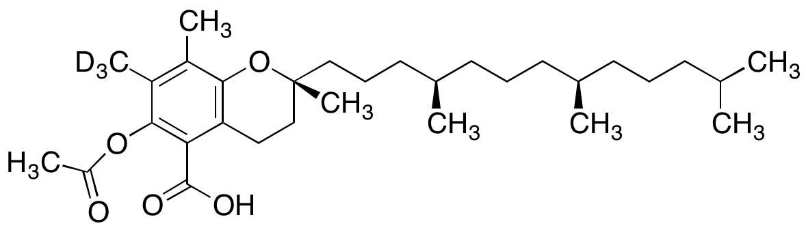 (2R)​-3,​4-​Dihydro-​6-​hydroxy-​2,​8-​dimethyl-​7-​(methyl-​d3)​-​2-​[(4R,​8R)​-​4,​8,​12-​trimethyltridecyl]​-2H-​1-​benzopyran-​5-​carboxylic-d3 Acid