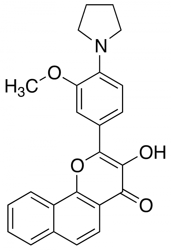 3-Hydroxy-2-[3-methoxy-4-(pyrrolidin-1-yl)phenyl]benzo[h]chromen-4-one