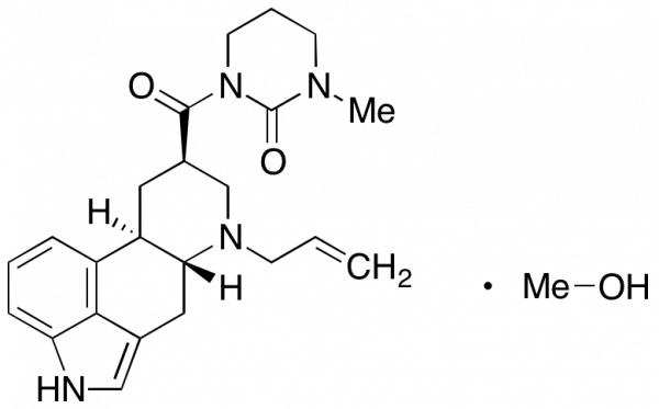 1-[6-(2-propenyl)-ergoline-8b-carbonyl]-3-methyl-perhydropyrimidine-2-one Methanolate